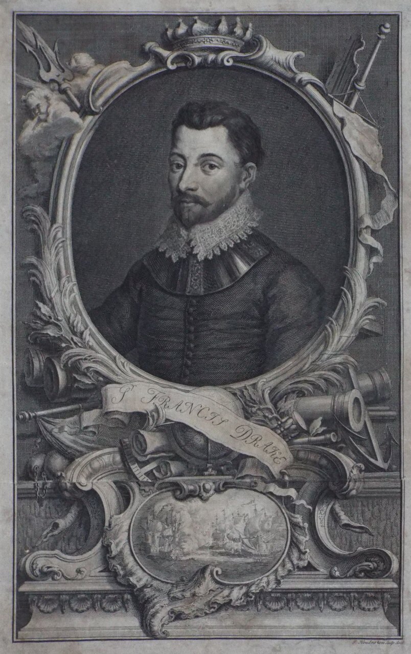 Print - Sr Francis Drake - Houbraken